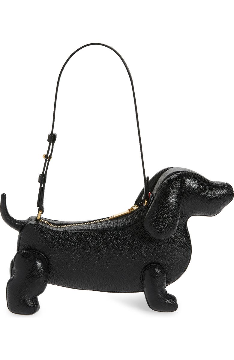 Thom Browne Hector Leather Baguette Shoulder Bag, Alternate, color,