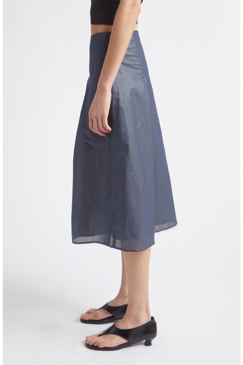 Dimi Organic Cotton Blend A-Line Skirt, Alternate, color, NAVY