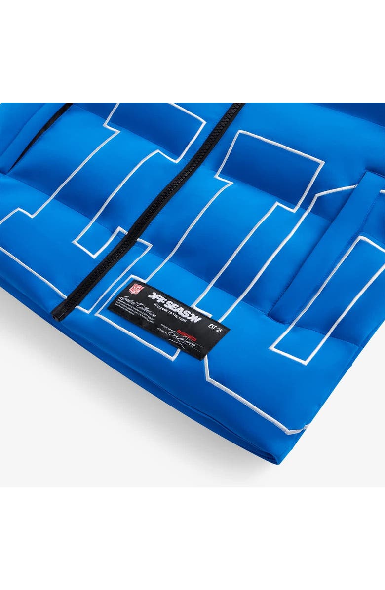 Off Season Unisex  Blue Detroit Lions Team Puffer Vest, Alternate, color, Blue