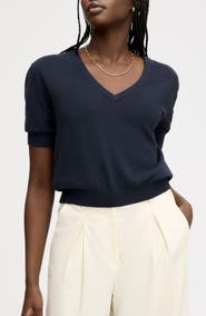 Sam Edelman V-Neck Crop Sweater