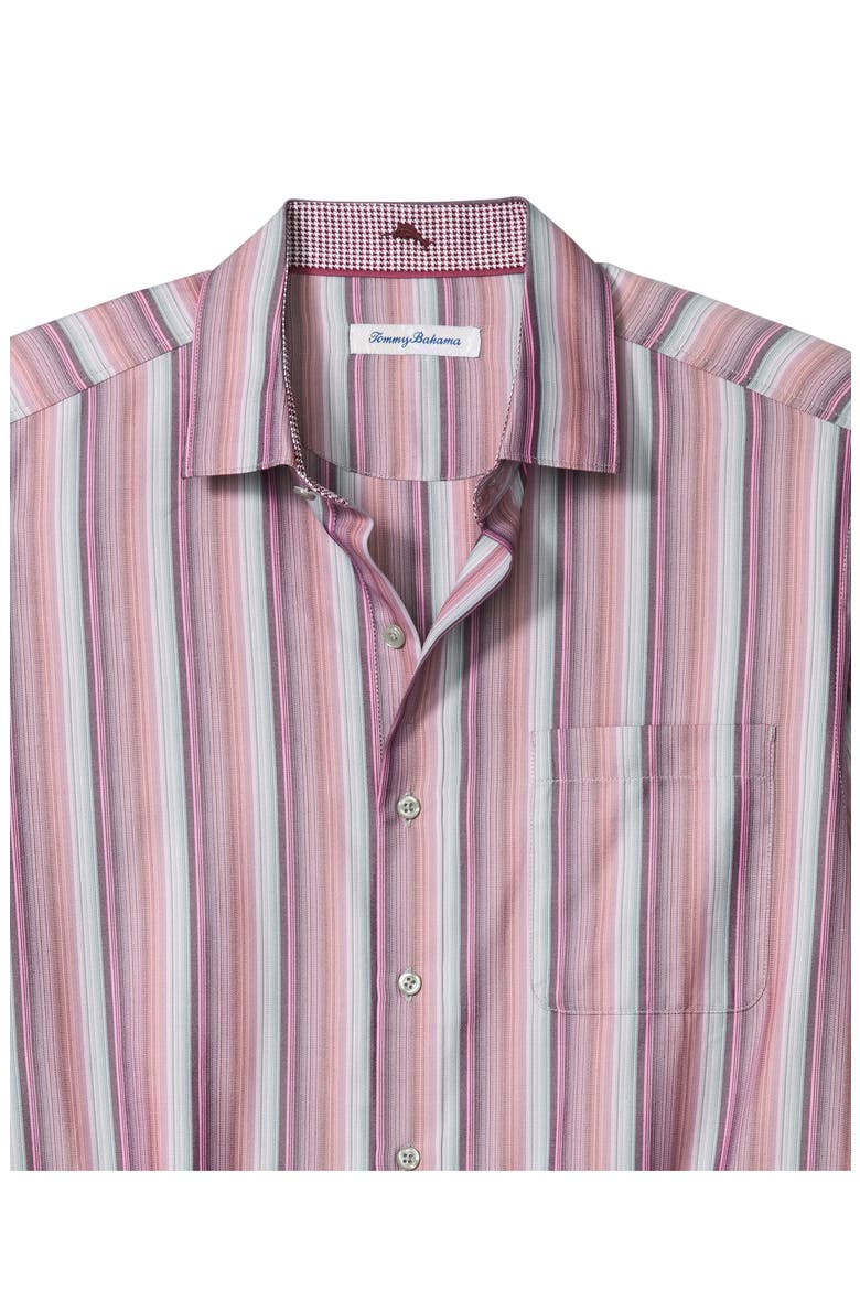 Frontera Luxe Stripe Silk Blend Shirt, Alternate, color, FADED ROSE
