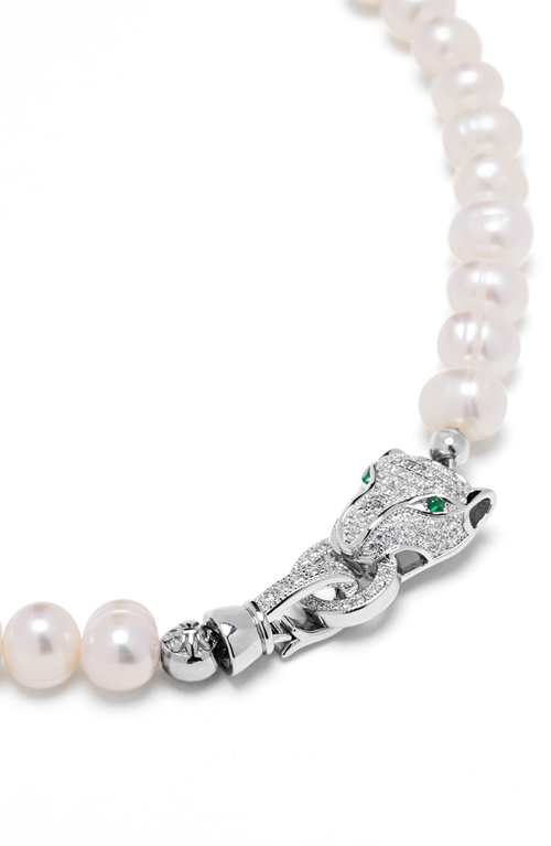 Nialaya Panther Head Pearl Choker