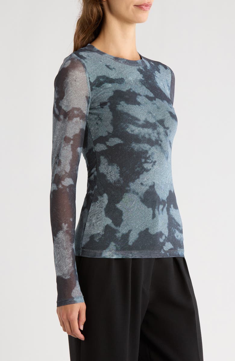 rag & bone Yana Tie Dye Long Sleeve T-Shirt, Alternate, color, Silver Multi