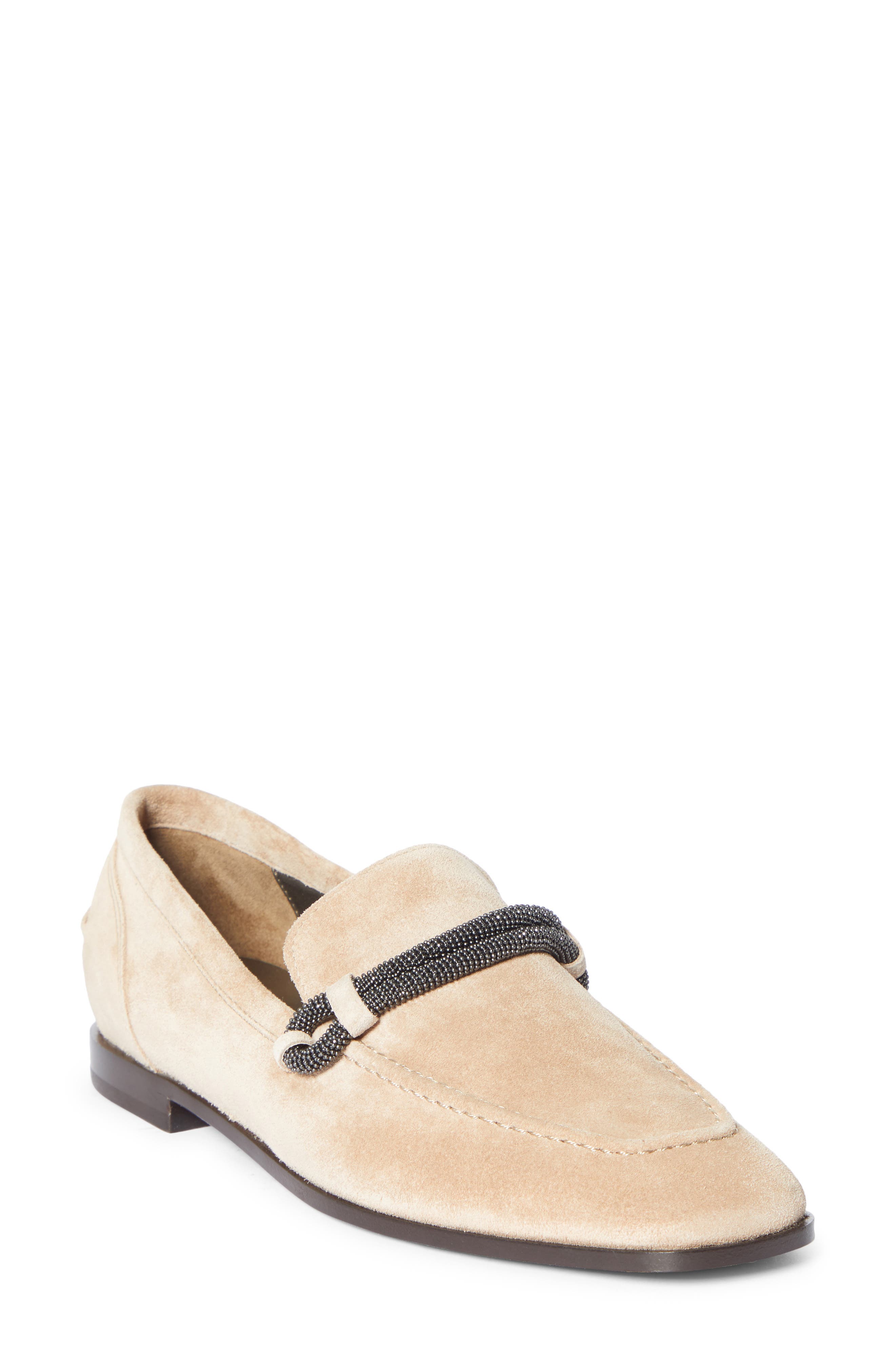 Brunello Cucinelli Monili Square Toe Loafer, Main, color, 