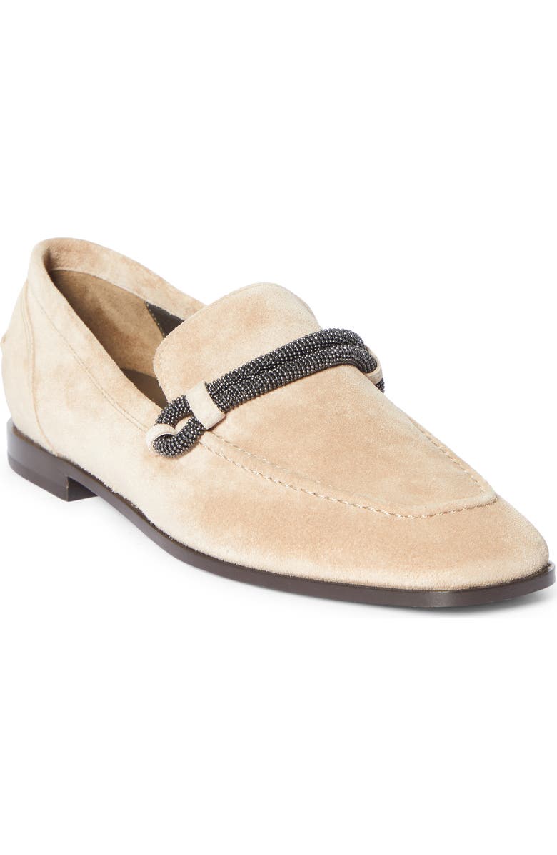 Brunello Cucinelli Monili Square Toe Loafer, Main, color,