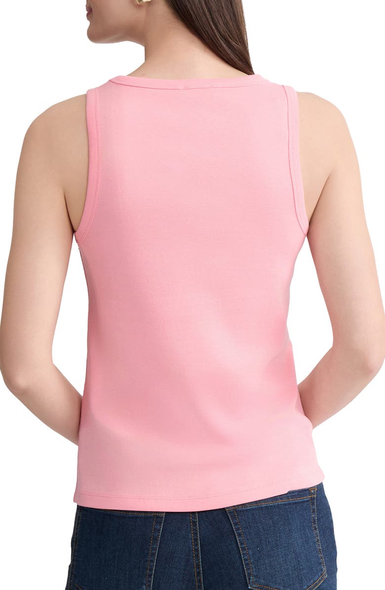 Jones New York Scoop Neck Cotton Tank, Alternate, color, Coral Canyon
