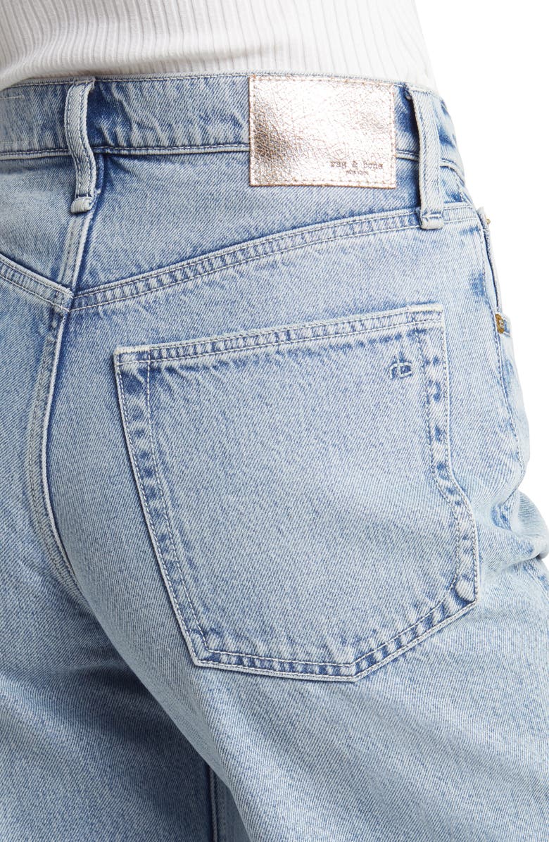 rag & bone Andi Distressed High Waist Wide Leg Ankle Jeans, Alternate, color,