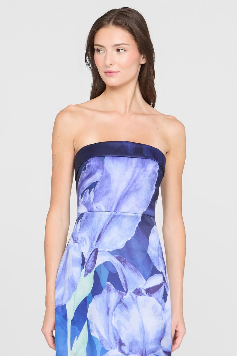 Cyrilla Strapless Column Gown, Alternate, color, Moonlight Bloom