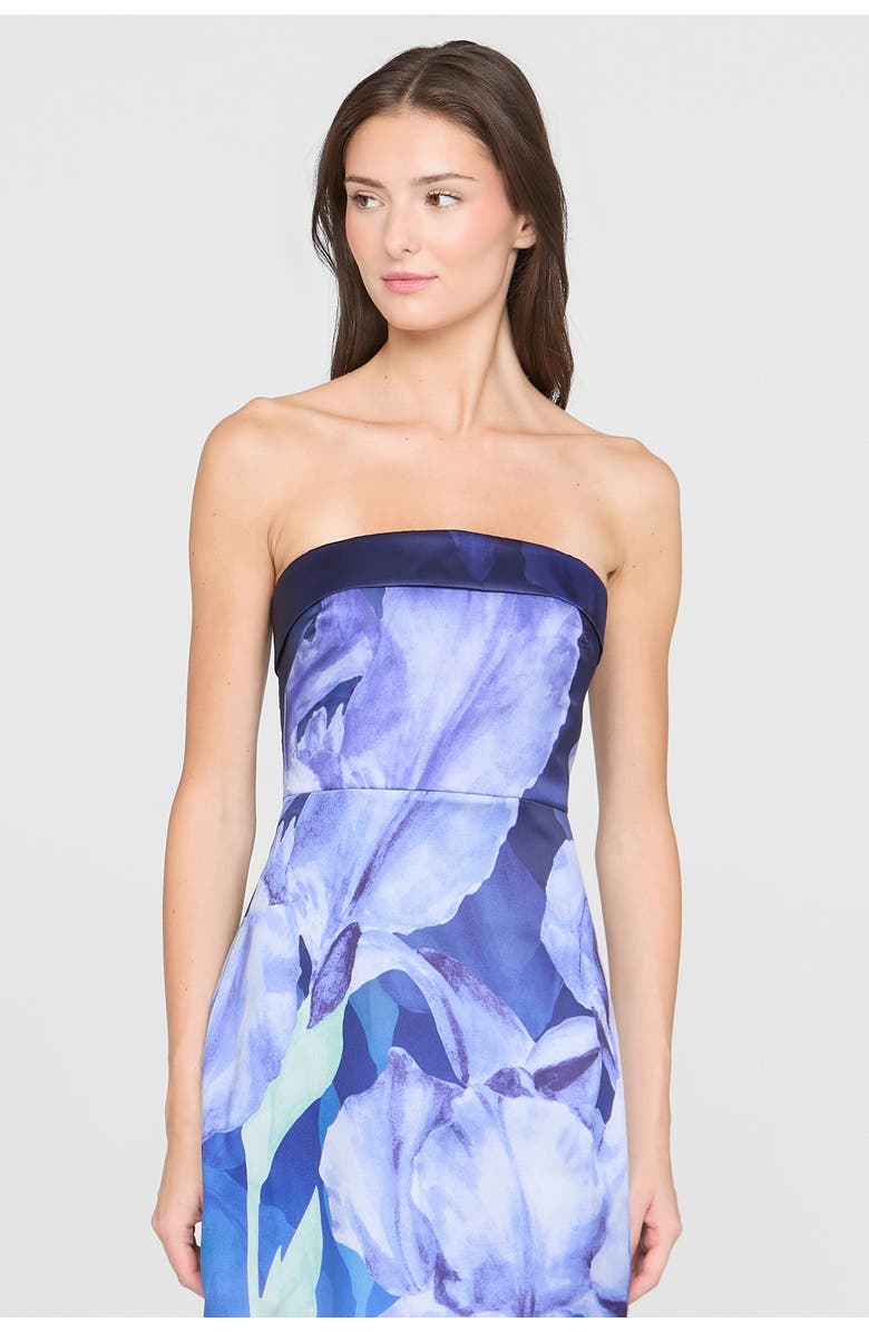 Theia Cyrilla Strapless Column Gown, Alternate, color, Moonlight Bloom