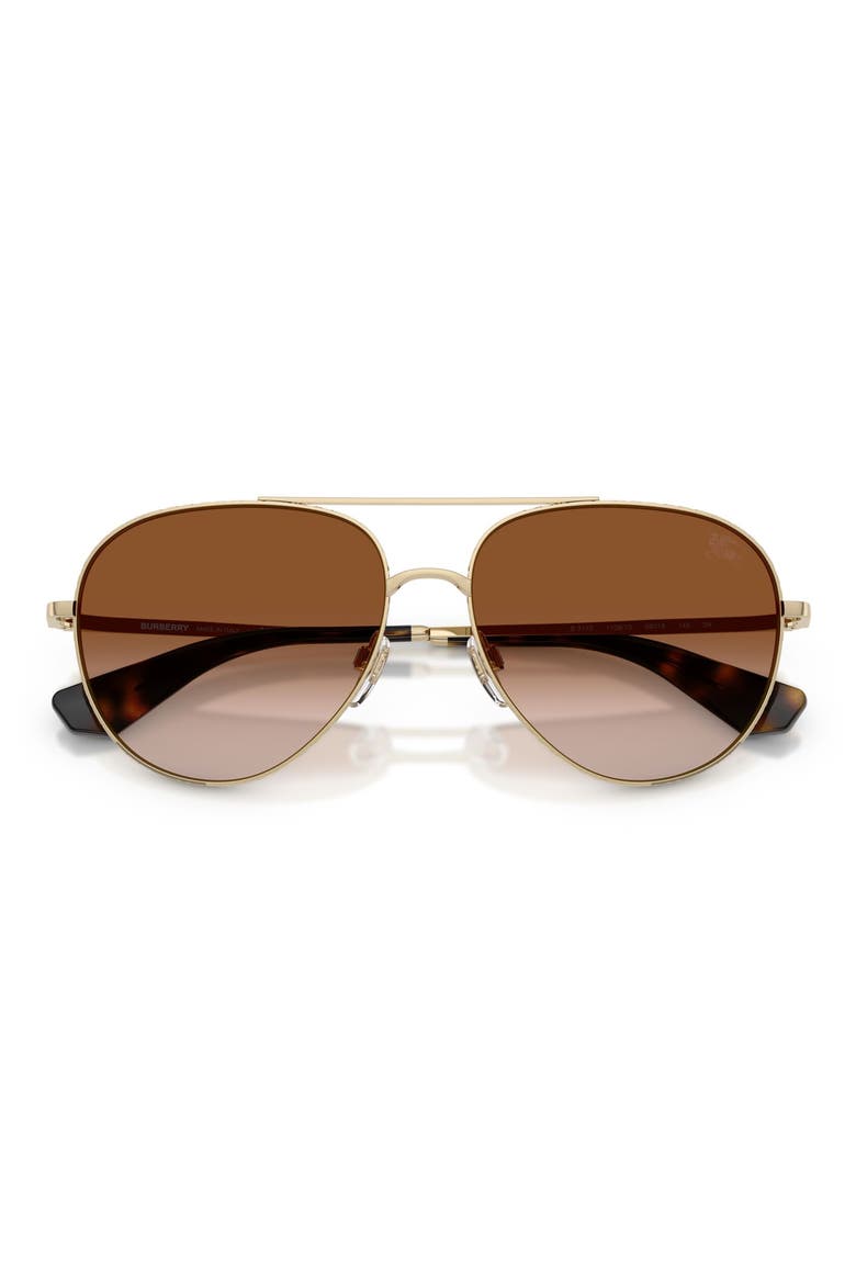 59mm Pilot Sunglasses, Alternate, color, LIGHT GOLD / BROWN GRADIENT