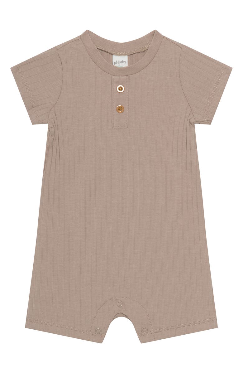 PL Baby by Petit Lem 3-Pack Assorted Knit Rompers, Alternate, color, Construction