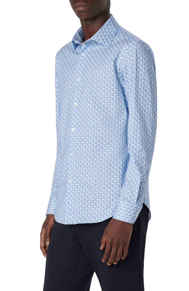 Bugatchi James OoohCotton<sup>®</sup> Geo Print Button-Up Shirt, Alternate, color, 