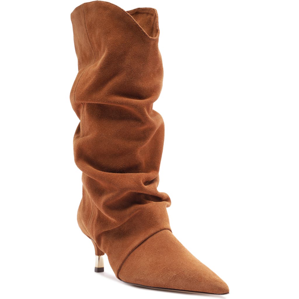 Arezzo Sabrina Slouch Boot In Brown