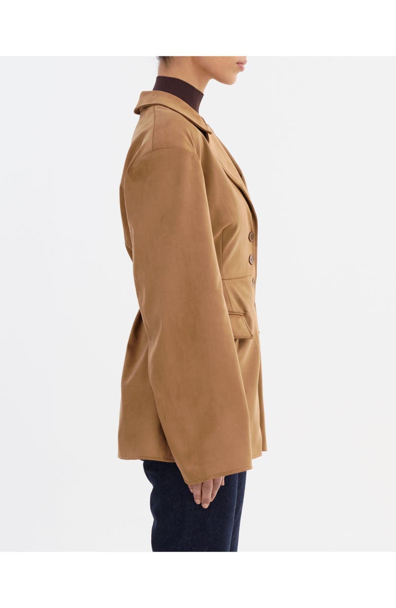 LAMARQUE Molly | Faux Suede Oversize Blazer, Alternate, color, Maple