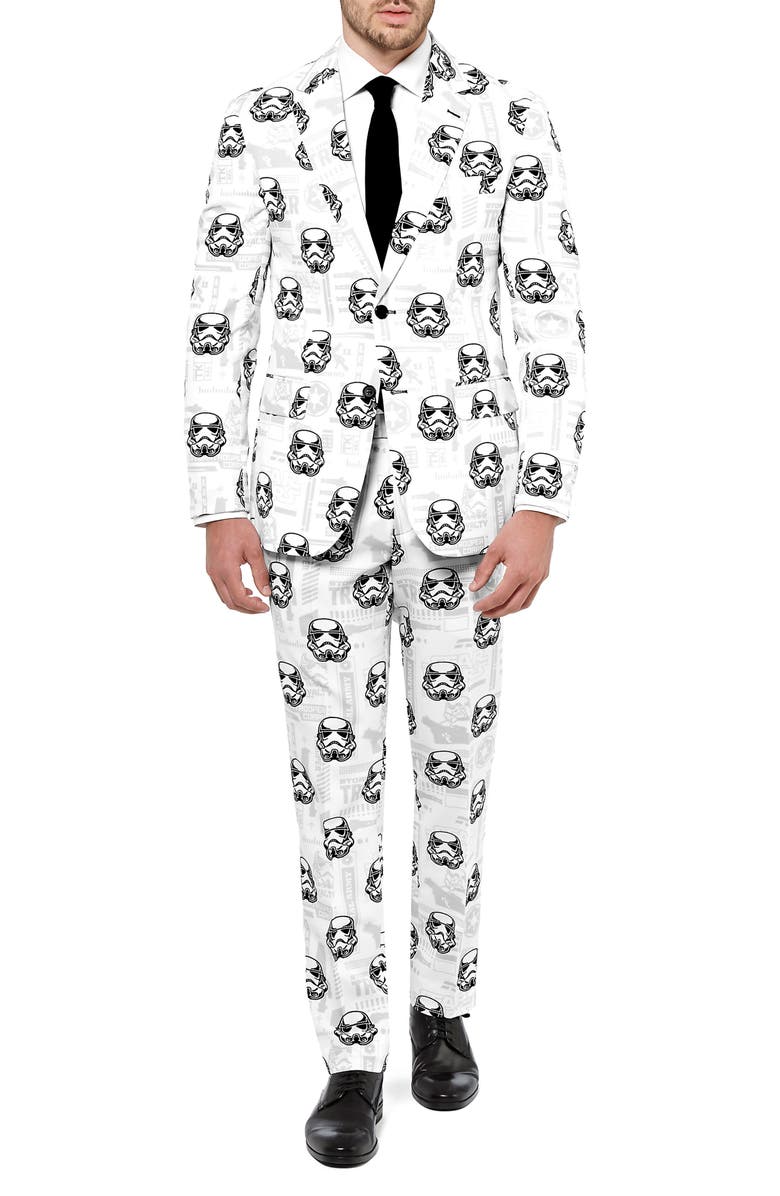 OppoSuits Stormtrooper Trim Fit Two-Piece Suit with Tie, Alternate, color, 