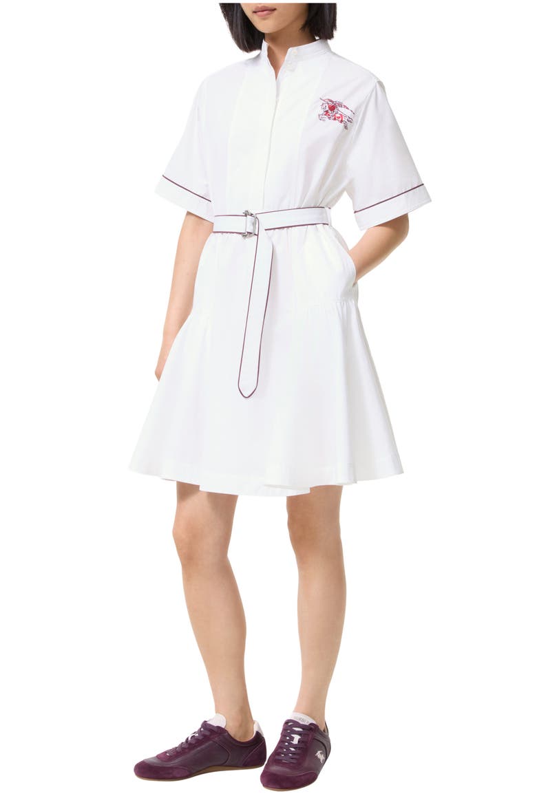 Heart Knight Cotton Dress, Main, color, Optic white