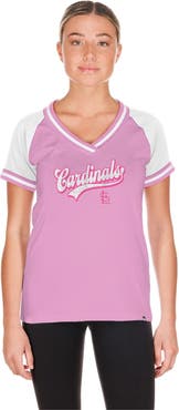 New Era Women's New Era Light Pink St. Louis Cardinals Gameday V-Neck T-Shirt