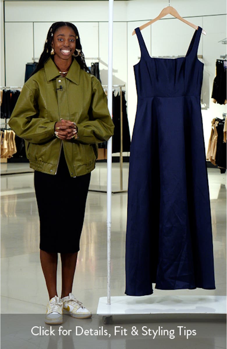 Sleeveless Satin Gown, sales video thumbnail