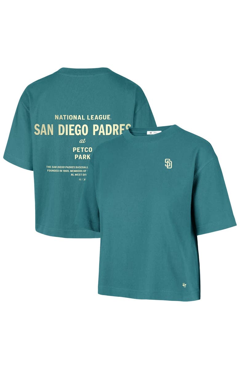 '47 Women's '47 Teal San Diego Padres Contemporary Basics Leon City T-Shirt, Main, color, Teal