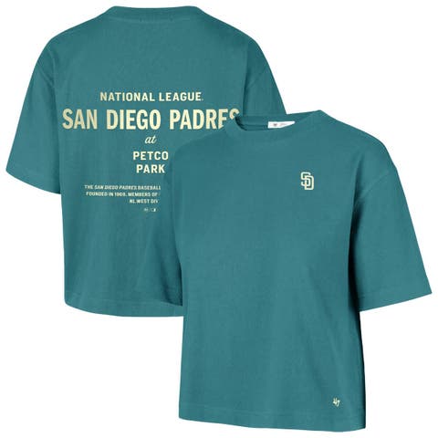 Women's '47  Teal San Diego Padres Contemporary Basics Leon City T-Shirt