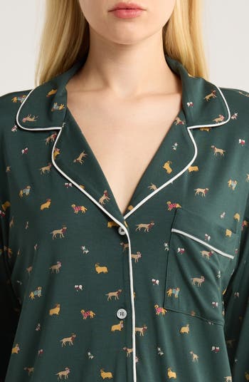 Gisele Print Jersey Knit Pajamas