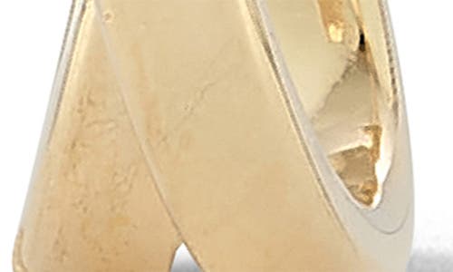 Ember Fine Jewelry 14k Gold X Hoop Earrings In Brown