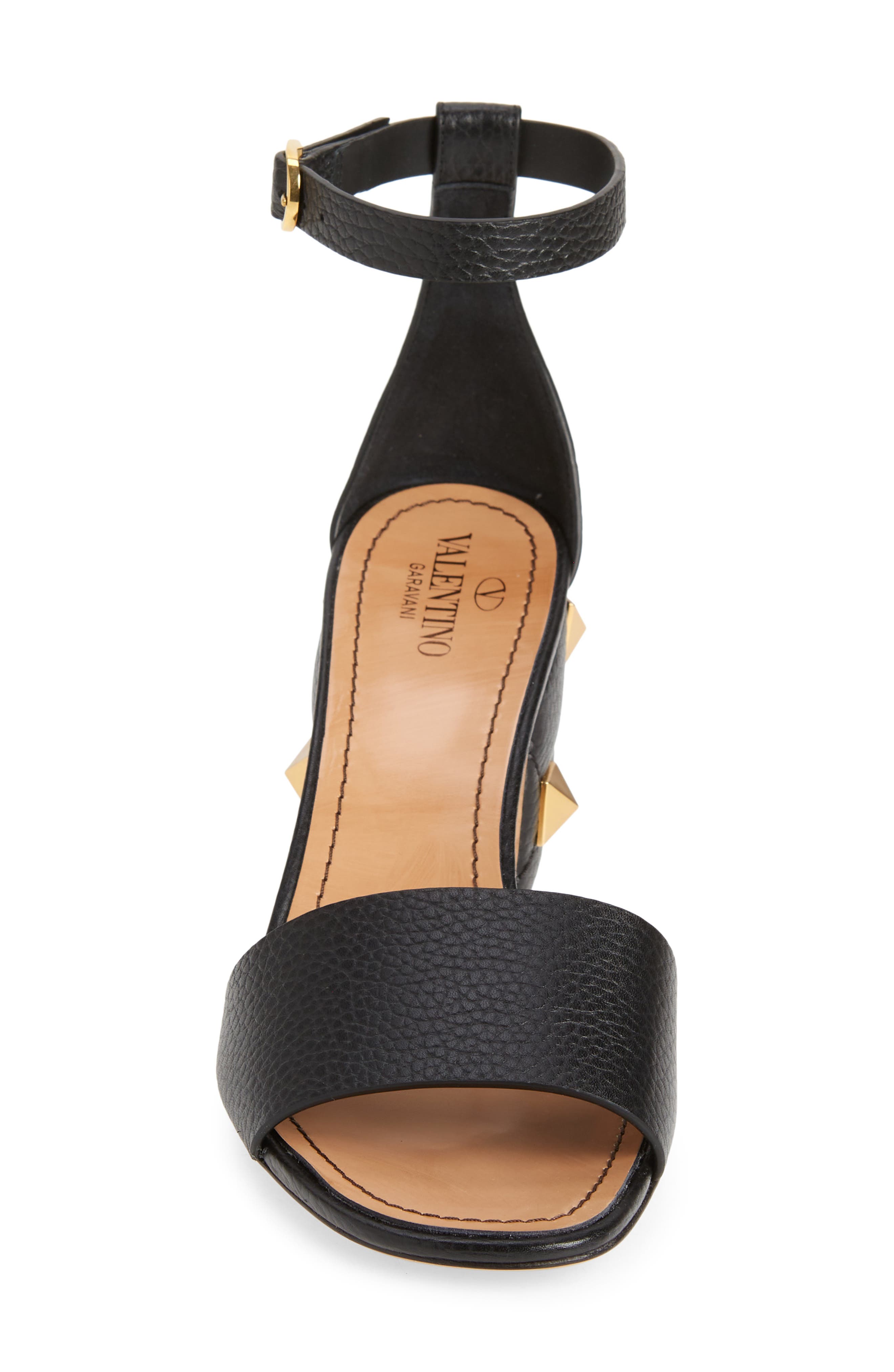 Valentino Garavani Roman Stud Block Heel Sandal, Alternate, color, 