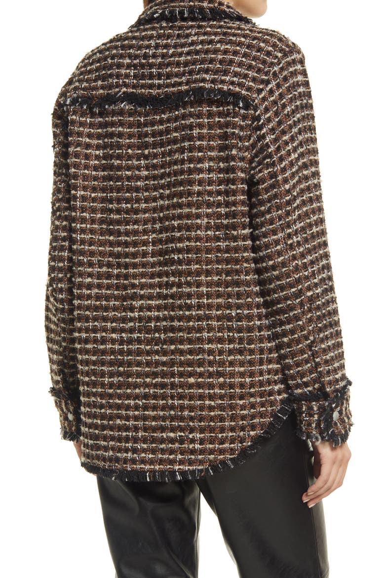 Plaid Tweed Shirt Jacket, Alternate, color, RETROGRADE