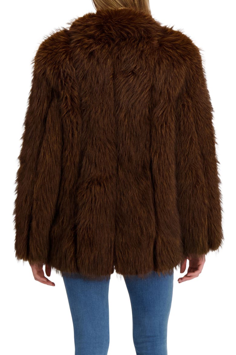 Fur-Free Fox (Faux Fur) Jacket, Alternate, color, BROWN MULTI