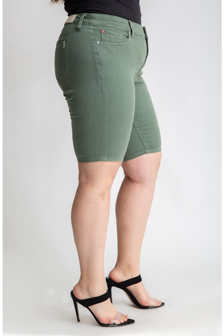 Denim Bermuda Shorts, Alternate, color, MYRTLE