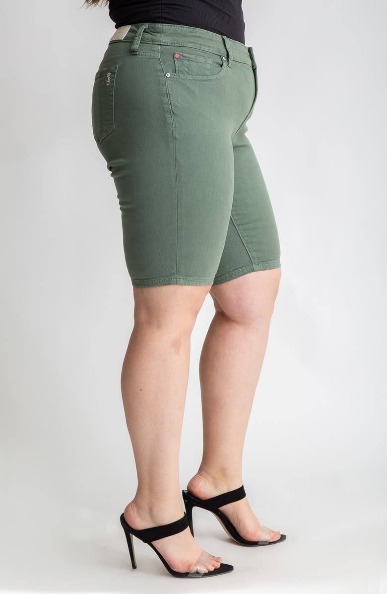 SLINK Jeans Denim Bermuda Shorts, Alternate, color, Myrtle