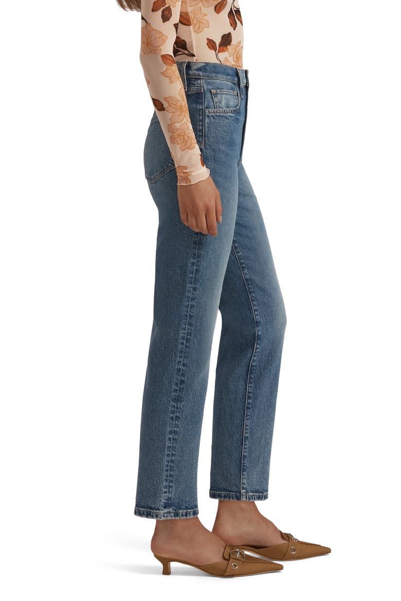 The Valentina Super High Waist Ankle Straight Leg Jeans, Alternate, color, MAUI