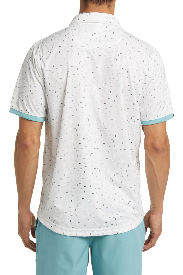 Fraser Tee Print Performance Golf Polo, Alternate, color, WHITE-MARINE