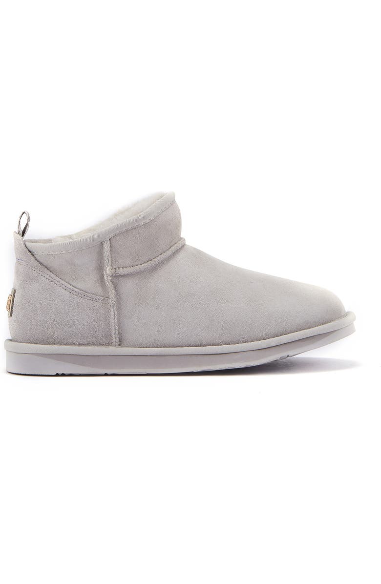 Australia Luxe Collective Cosy Ultra Short Genuine Shearling Bootie, Alternate, color, Ice Gray