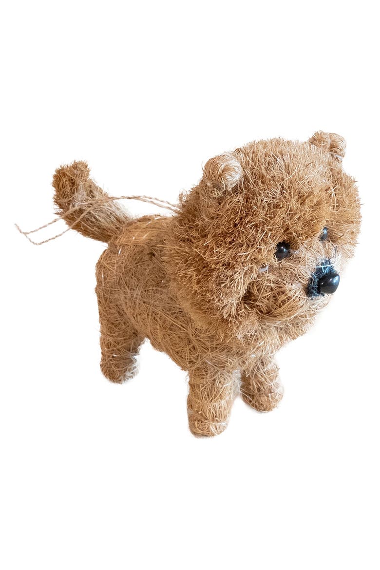Chow Chow Handwoven Ornament, Main, color, BROWN
