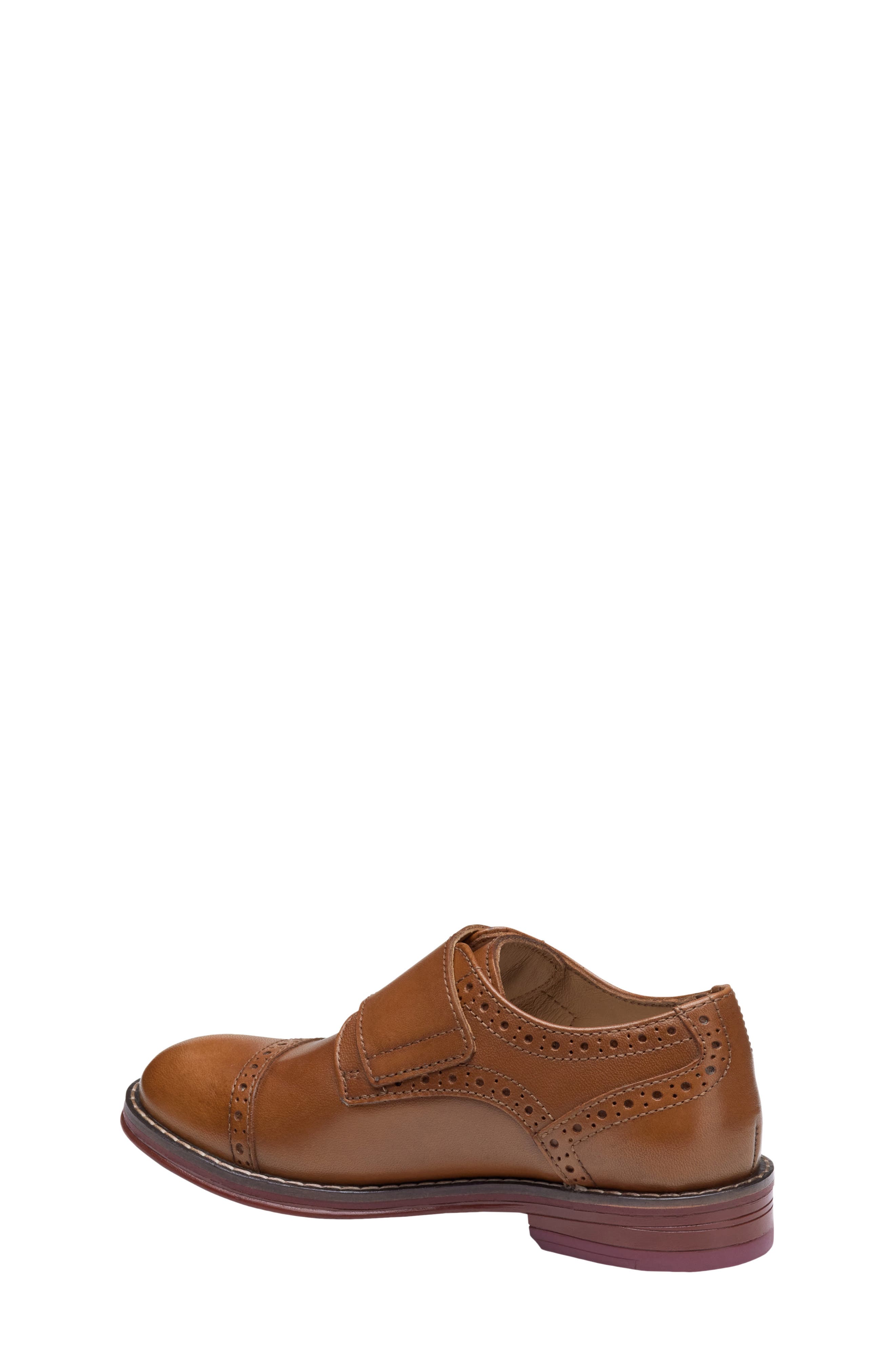 Kids' Conard Cap Toe Monk Strap Shoe, Alternate, color, TAN FULL GRAIN