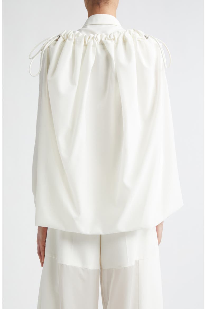 Suiting Button-Up Cape Shirt, Alternate, color, OFF WHITE