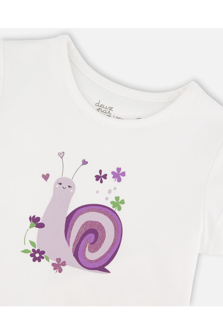 Organic Cotton Jersey Snail T-Shirt, Alternate, color, White