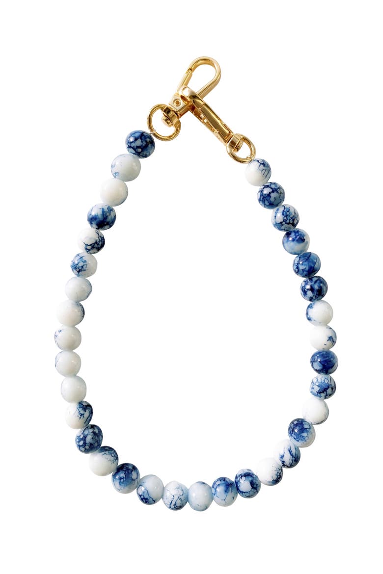 Beaded Bag Charm, Main, color, Blue