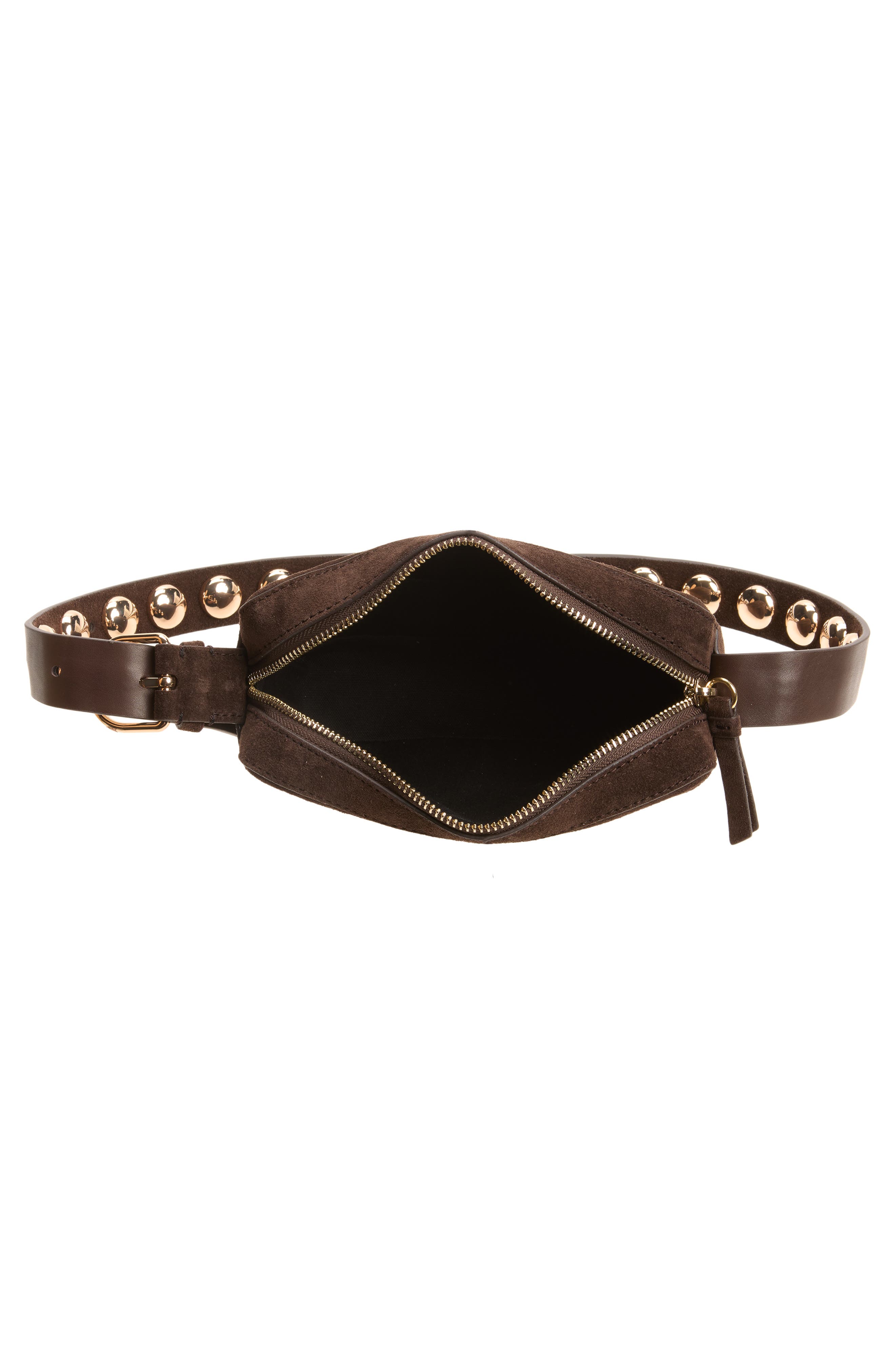Tally Studded Suede Shoulder Bag, Alternate, color, TMORO