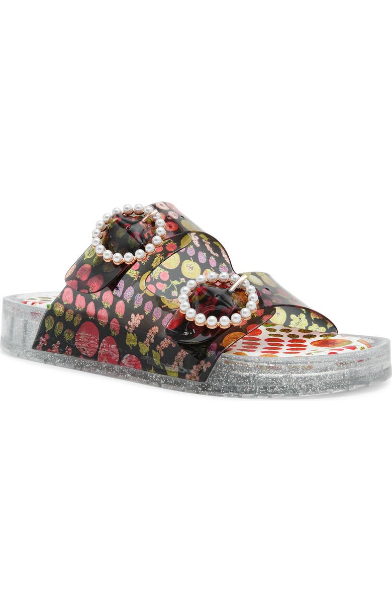 Betsey Johnson Landin Two-Strap Jelly Sandal, Main, color,