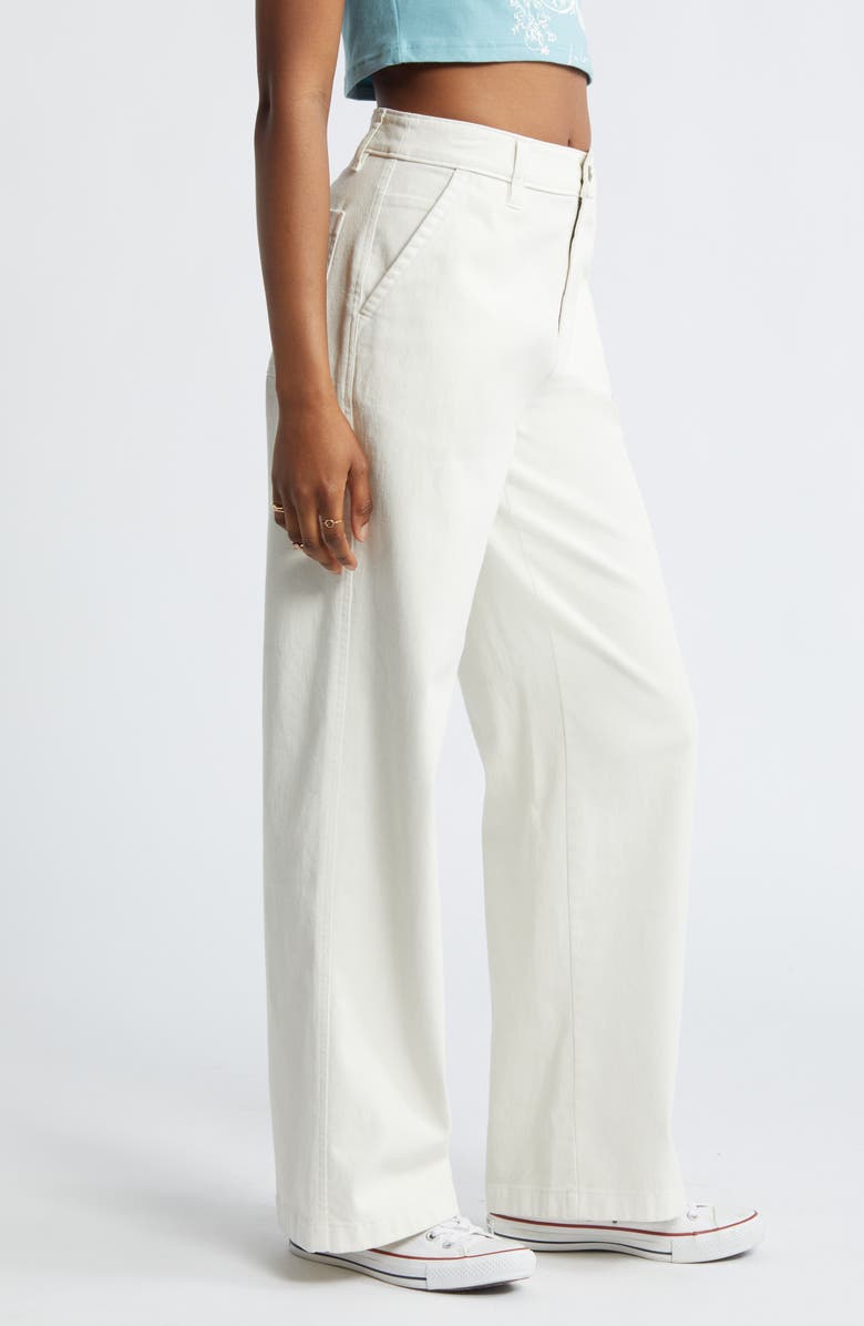 BP. High Waist Wide Leg Twill Pants, Alternate, color,