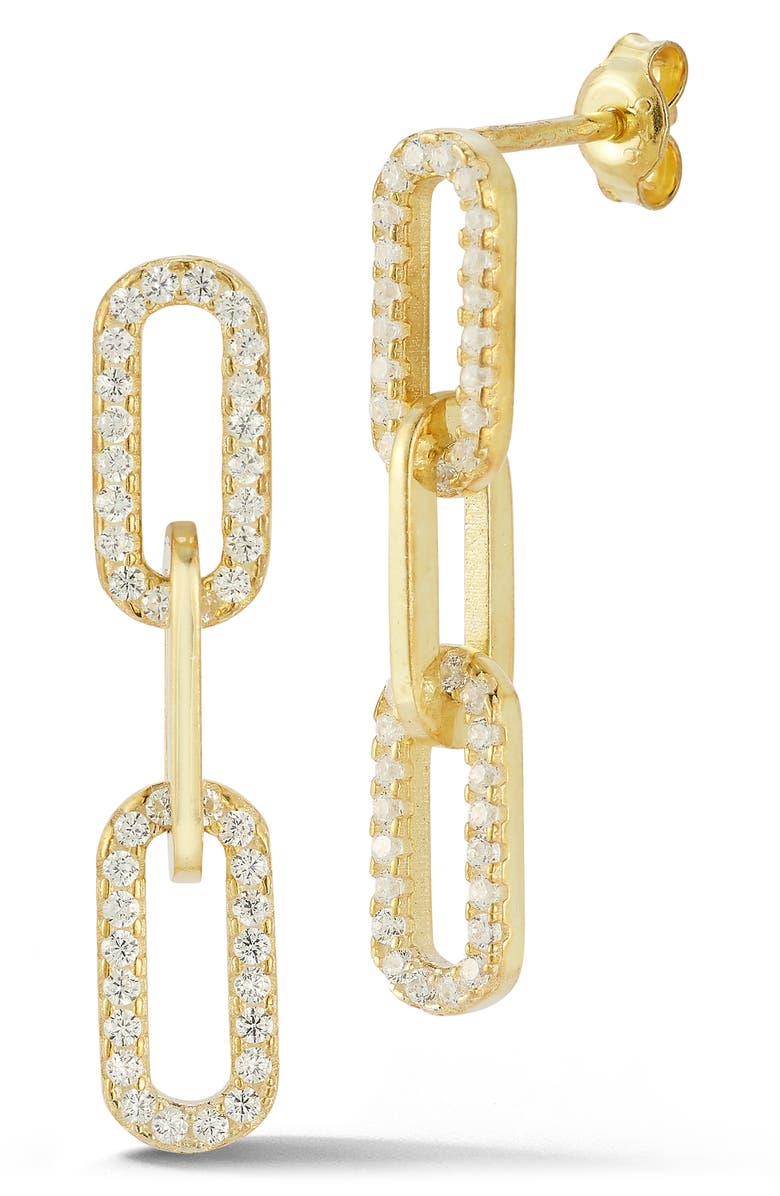 CHLOE AND MADISON 3-Link Drop Earrings, Main, color, Gold