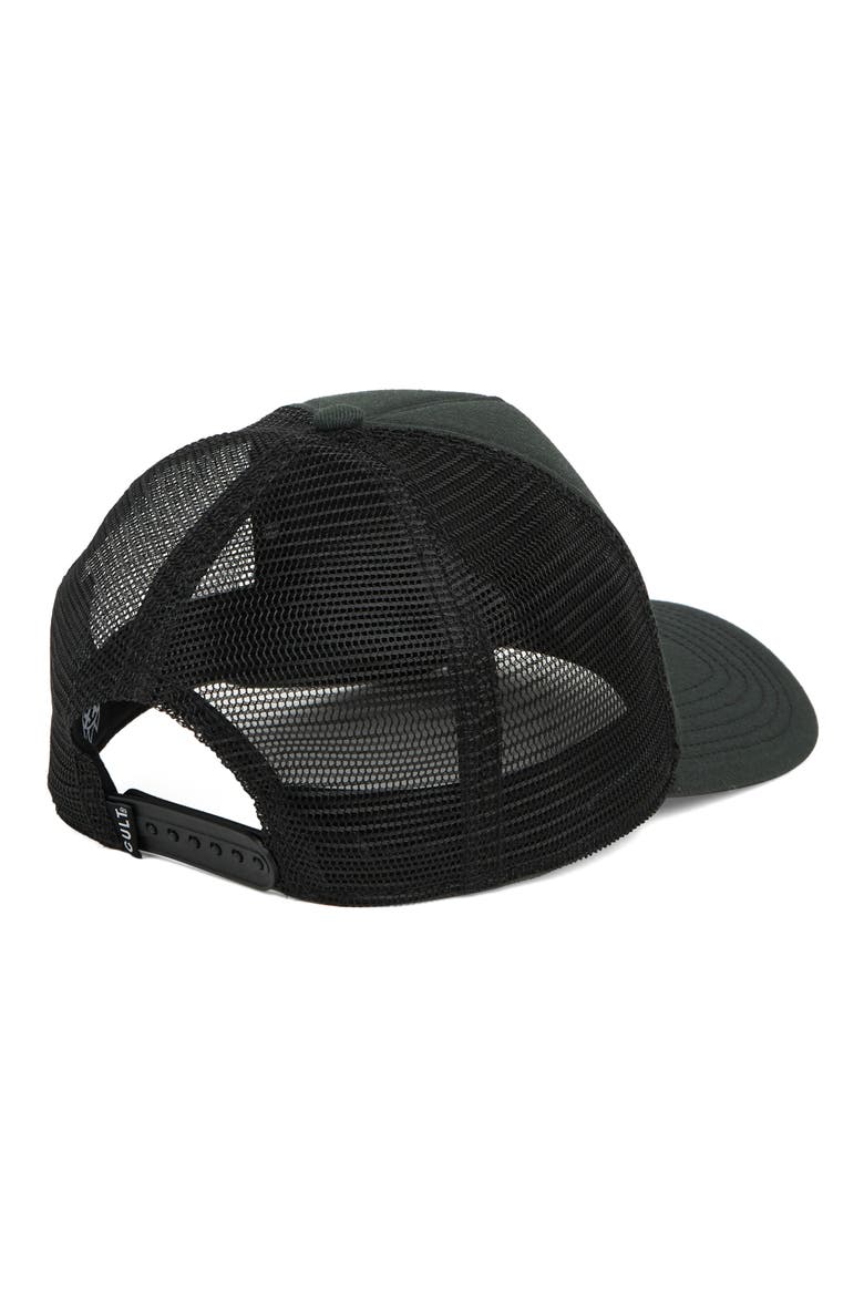Embroidered Mesh Back Trucker Cap, Alternate, color, BLACK