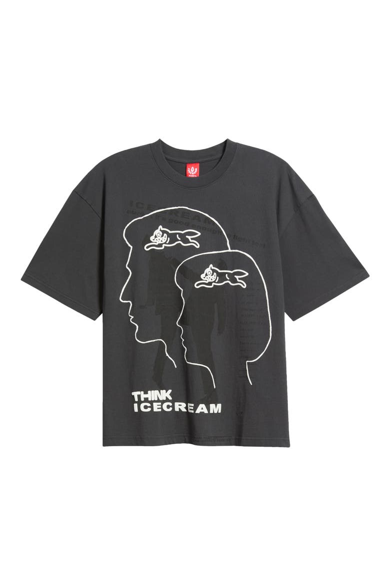 Apricot Cotton Graphic T-Shirt, Main, color, CHARCOAL ART
