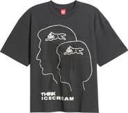 ICECREAM Apricot Cotton Graphic T-Shirt