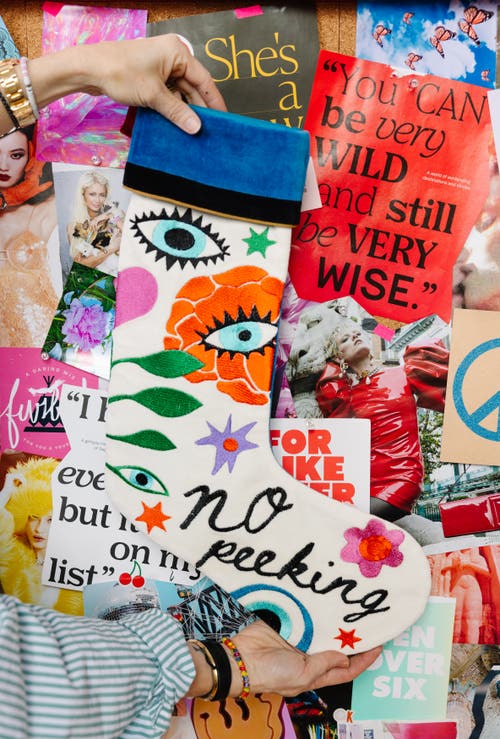 Furbish Embroidered Stocking In No Peeking