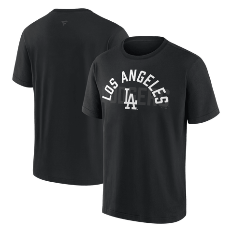 Men's Fanatics  Los Angeles Dodgers Black Out Heavyweight T-Shirt