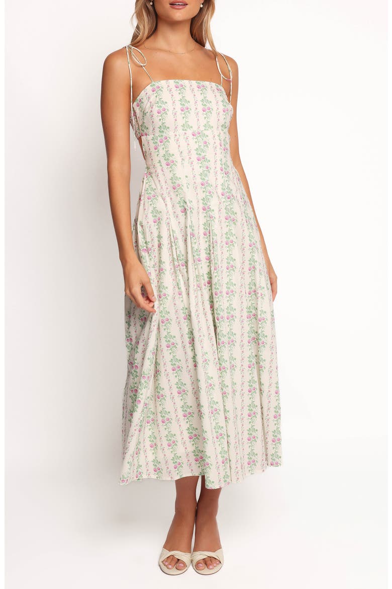 Emory Floral Sleeveless Maxi Sundress, Main, color, CREAM