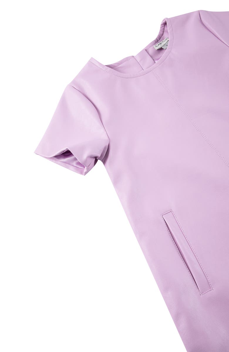 Habitual Kids Kids' Faux Leather T-Shirt Dress, Alternate, color, 